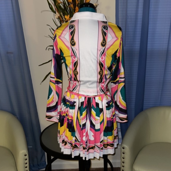 Multi-colored Two Piece Skirt Set - Picture 5 of 5